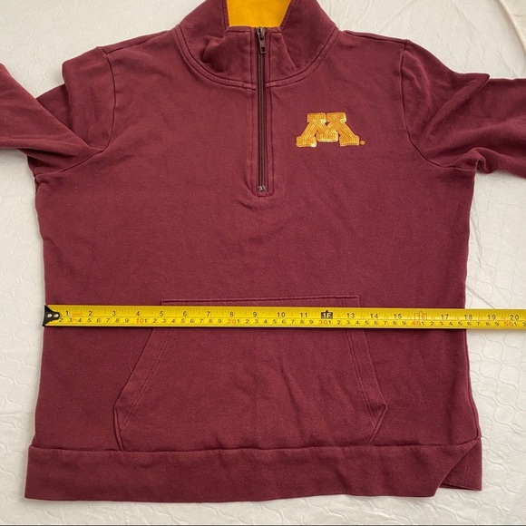 Victoria’s Secret PINK Minnesota Gophers burgundy gold quarter zip pullover - Picture 6 of 7